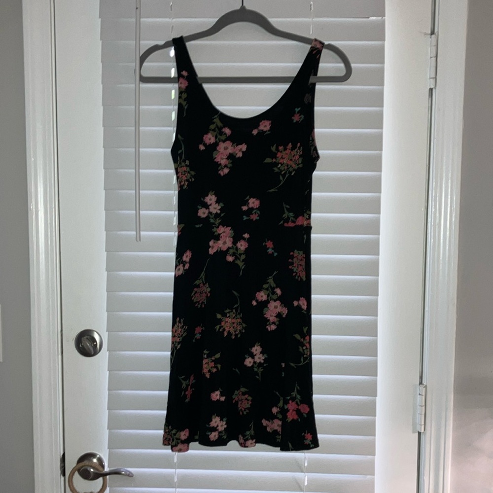 Black and Pink Sleeveless Dress